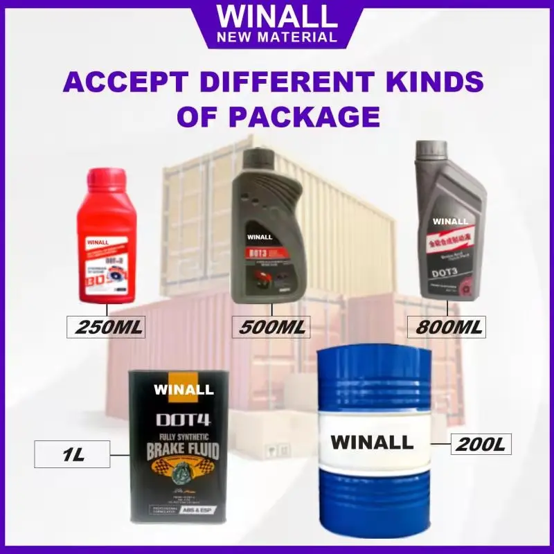 Best selling low price 500ml/800ml DOT-3/3+ brake fluid