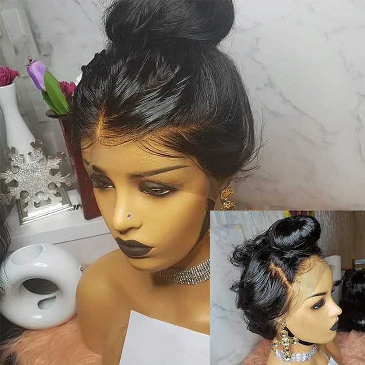 
Wholesale Hot Sale New Style Transparent HD Full Lace Wig , Cuticle Aligned Brazilian Human Hair Lace Front Wigs 