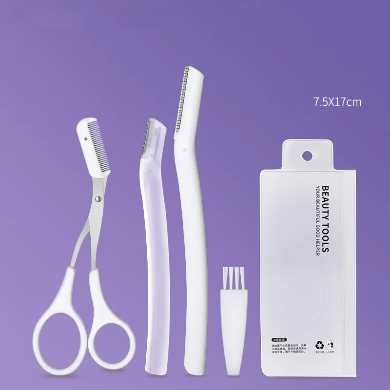 High-Appearance Level Eyebrow Trimming Shaver Hair Removal Set Factory Direct Sales for Beauty Care