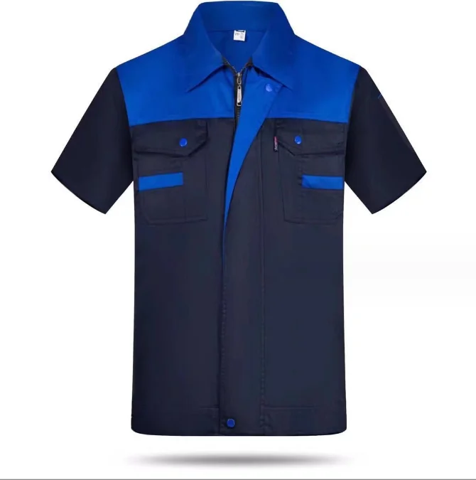 MengYIpin Custom Logo Work Shirt Lightweight Unisex Work Clothes Factory Plant Mechanic Repair Work Uniform