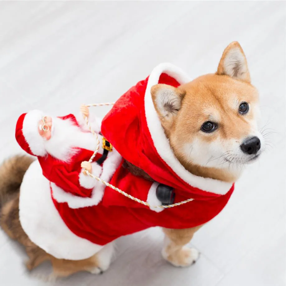 SongshanToys small large Snowman shirt Santa Christmas pet cloth jacket dog winter coats Custom wholesale designer dog clothes
