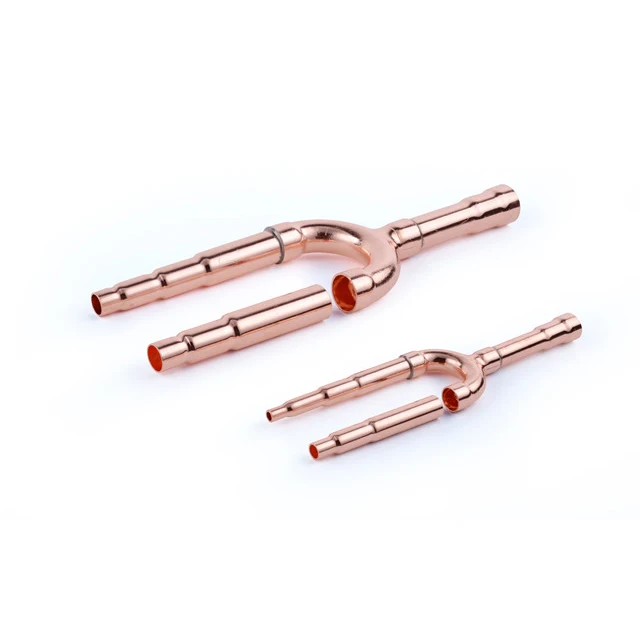 Y branch copper pipe and Y branch kits brass elbows air conditioner fittings for split AC