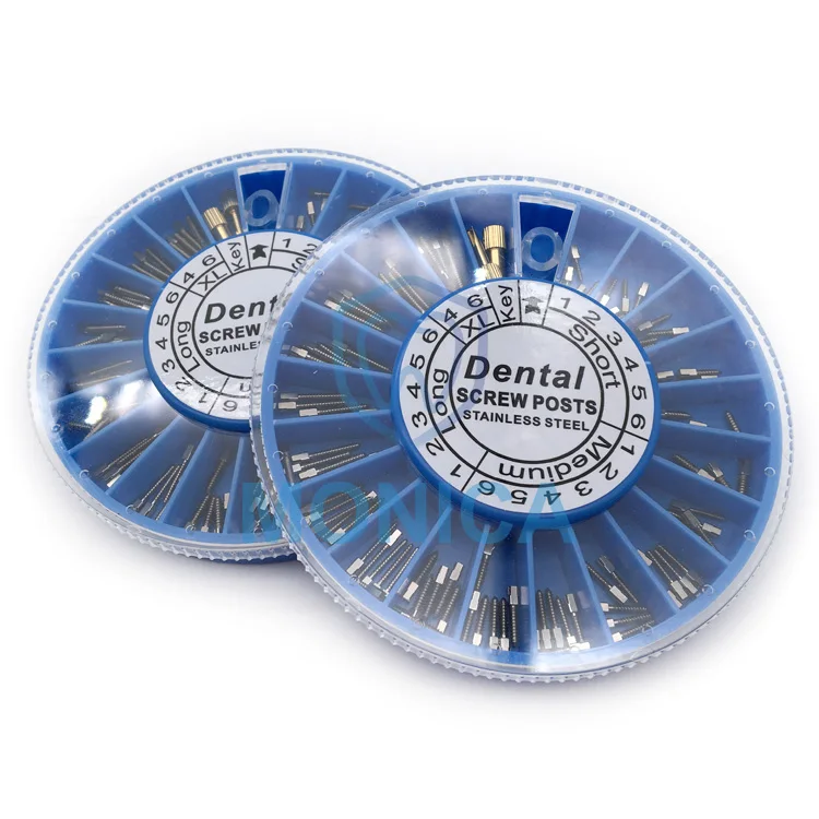 Dental Stainless steel screw post / Dental Conical screw post 120pcs/kit