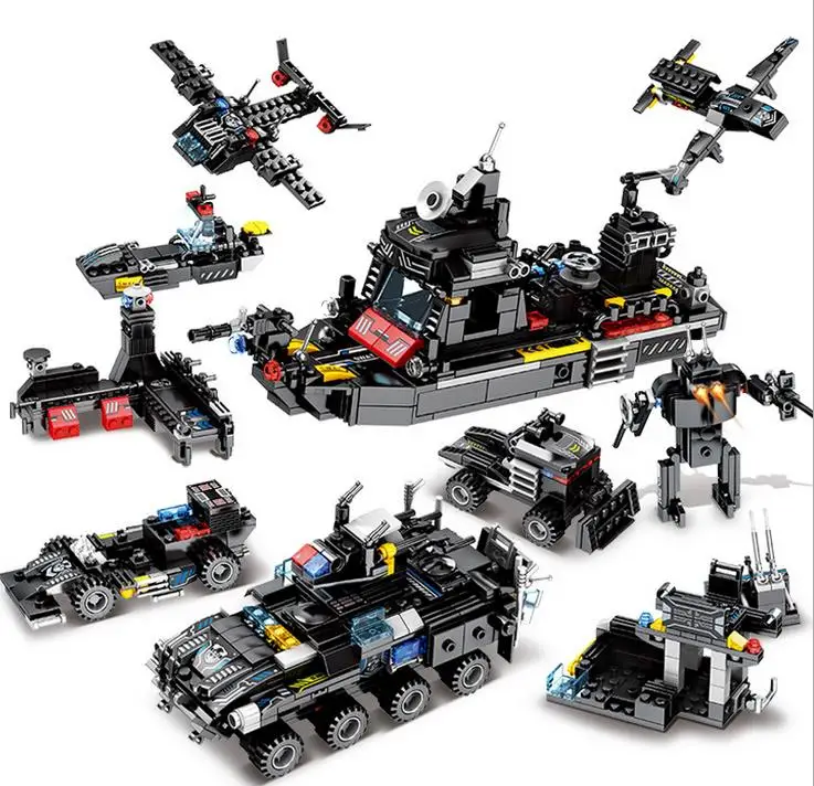 
Educational 1 set/3 change, 3D Transformable Superhero Robot Building Blocks 