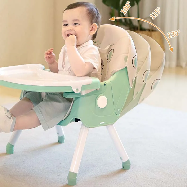 Modern 3 in 1 foldable Multifunction cheap baby food chair high chair portable highchair For Feeding with dining table