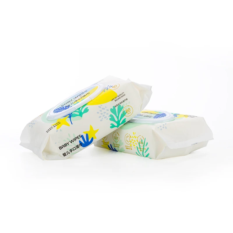 Baby Wipe Wet Non-woven Soft Confortable Feeling 80PCS Household Skin Care Cleaning Daily Life Freely Samples Offered Unscented