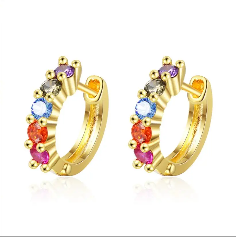 18k 14k gold plated wholesale fancy small gold earrings for woman