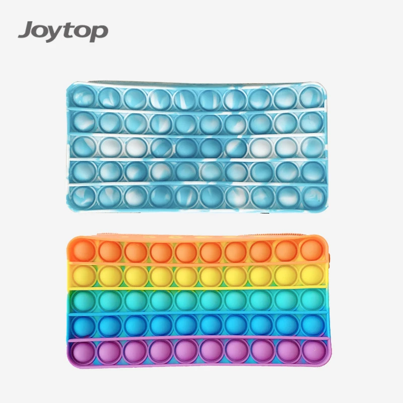  Оптовая продажа канцелярские принадлежности Joytop силиконовый Поппер пенал пузырьковый