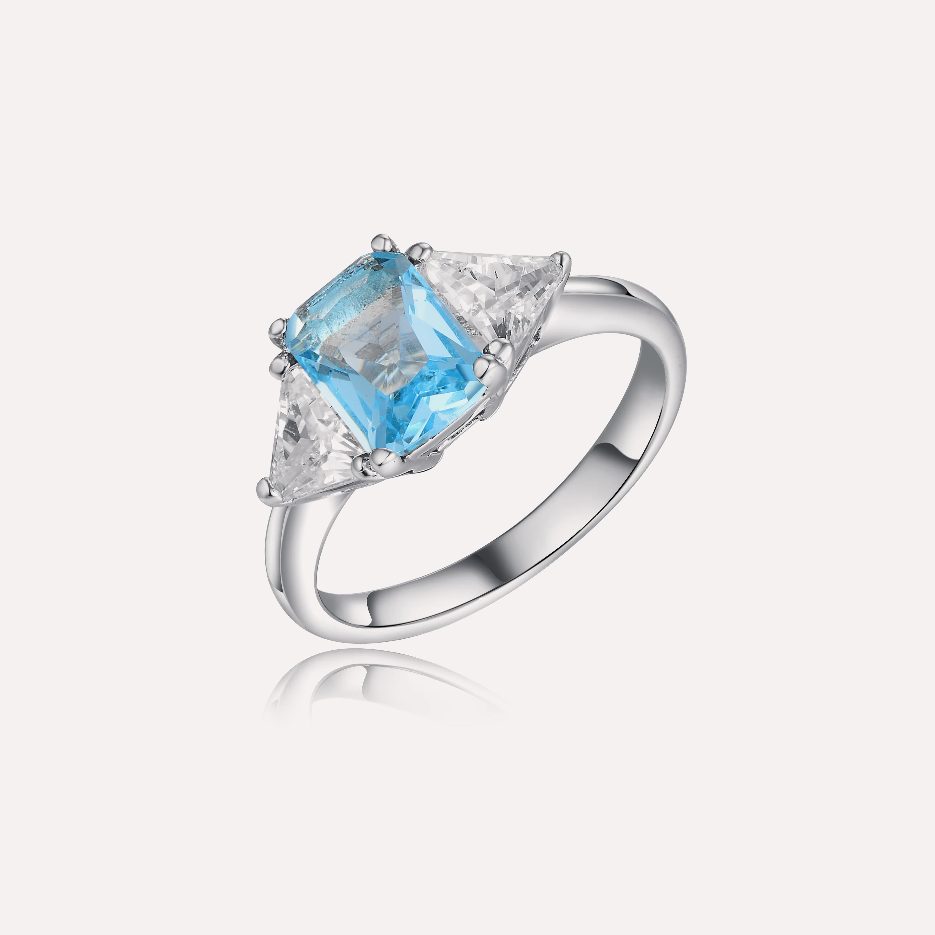 Keiyue Wholesale Custom 925 Sterling Silver Rings New Design Exquisite Simple For Women Daily Wear Red Cubic Zircon Ring