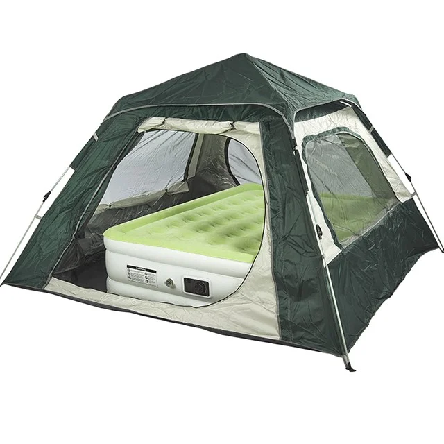 Custom Durable  Queen Size Air Mattress Modern Design Inflatable Blow up Air Bed  with Built-in Pump