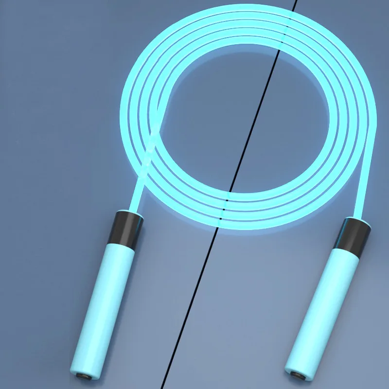 Smart Lose weighted LED jump rope skipping jump ropes for fitness PVC fiber optic luminous skipping rope
