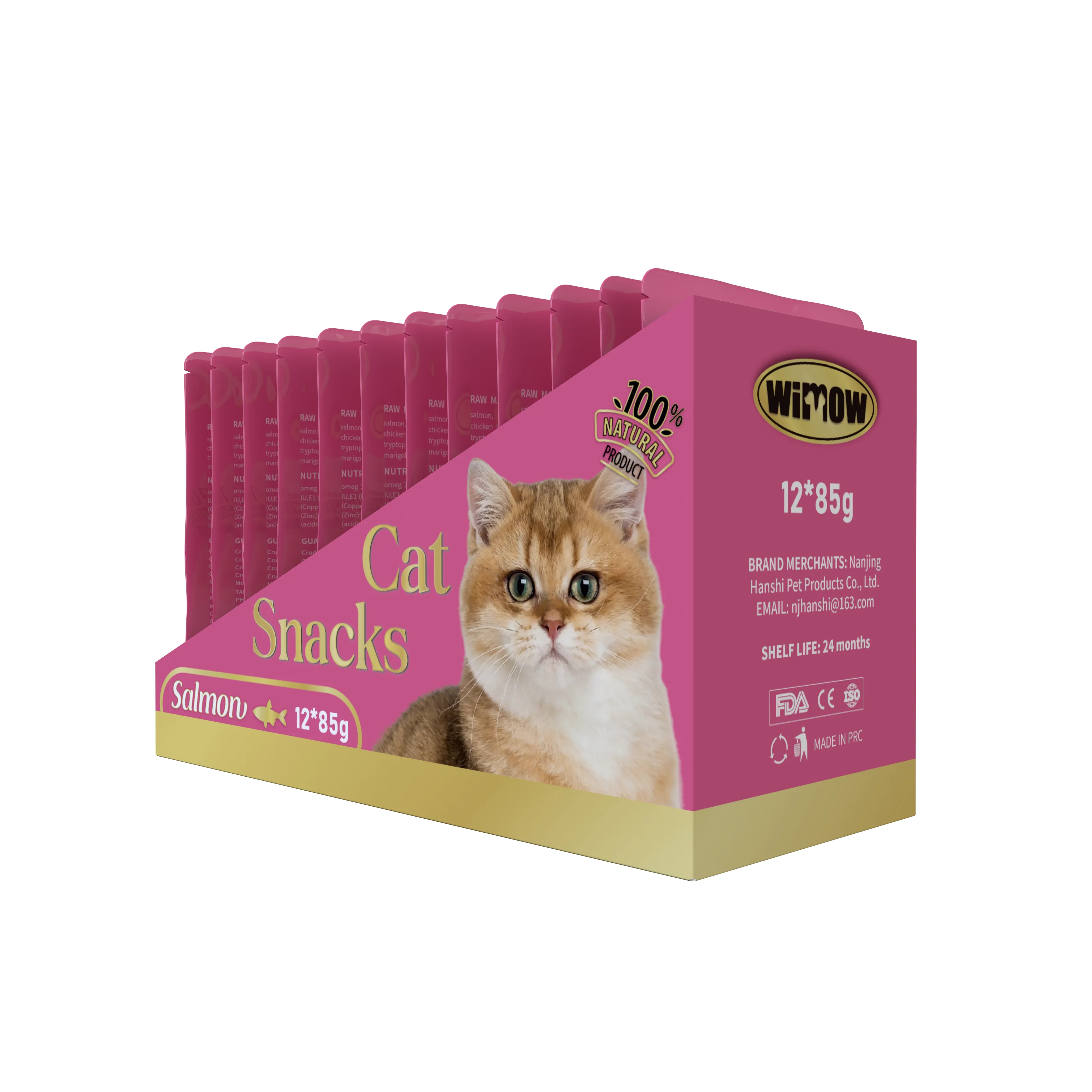 Recruit agent OEM ODM free sample wholesale 15g Health and nutrition wet cat food pouch for cat pet treats snacks food wholesale