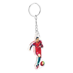 world cup keychain new top selling qatar 2022 world cup football star messi Ronaldo pendant acrylic keychain wholesale