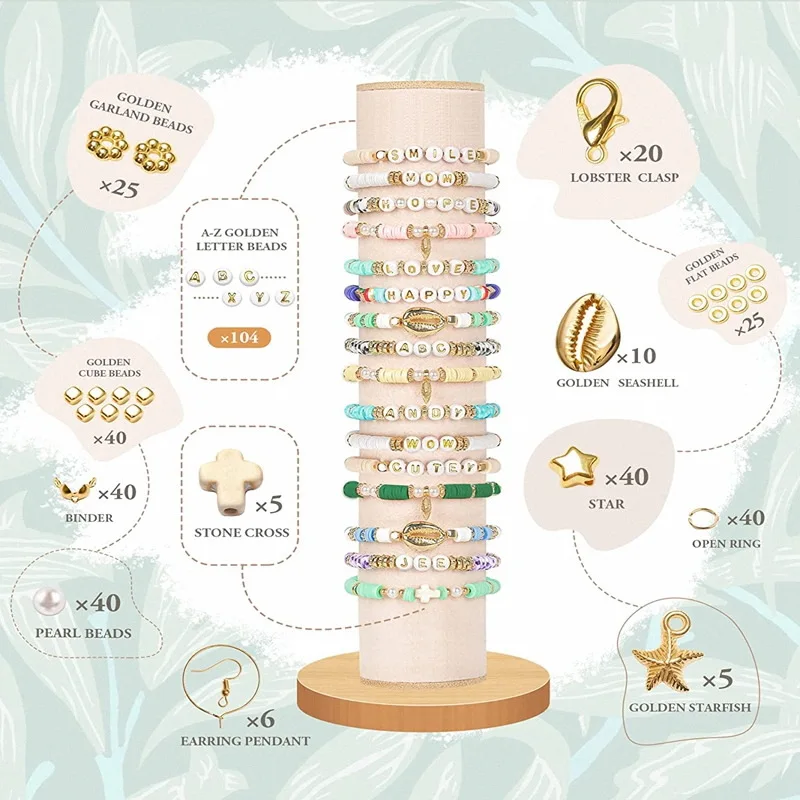 Hot Sales Bracelet Making Kit Clay Bead  New Design Clay Beads Bracelet Beads Jewelry Making Kit Bracelet Making