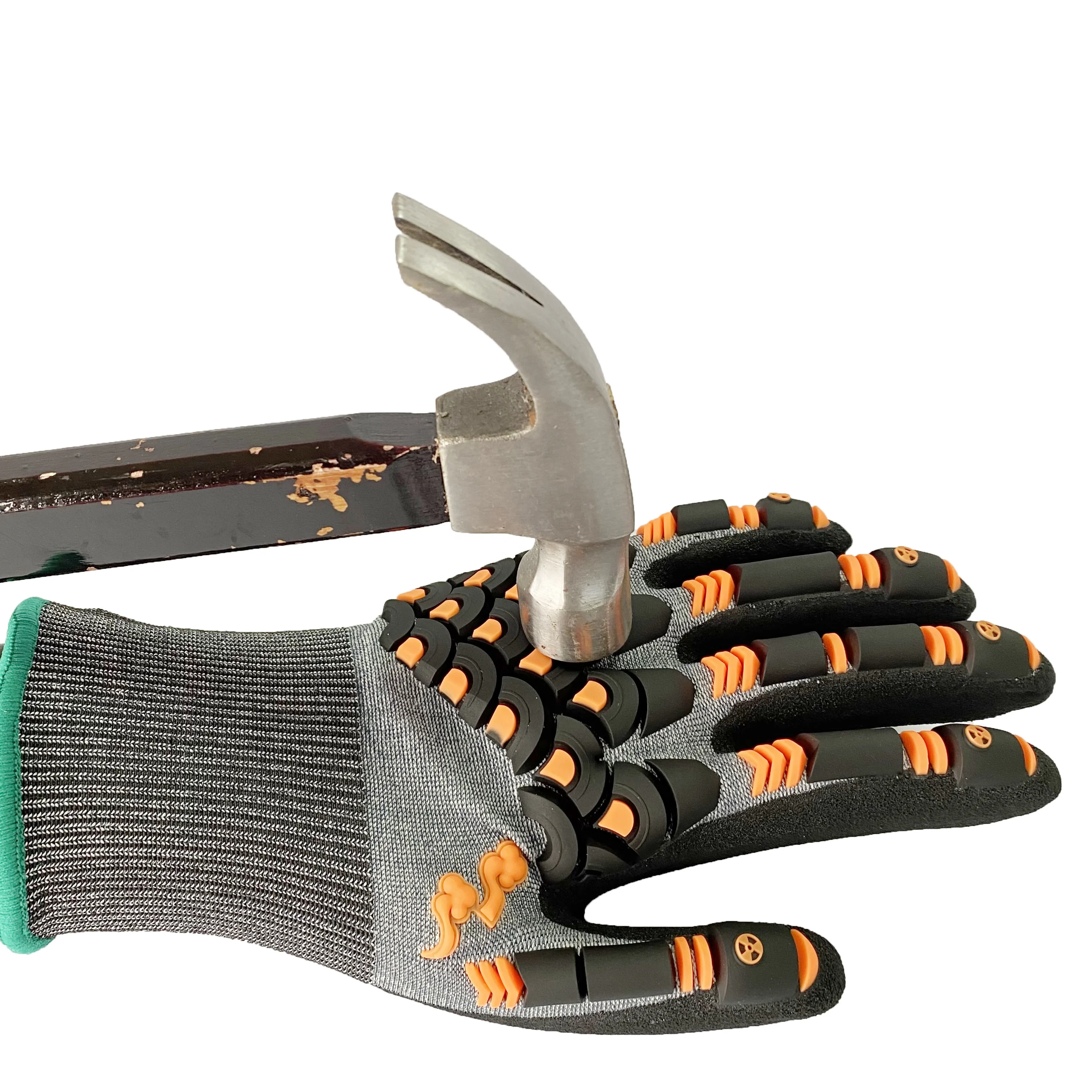 CE 4543 cut proof anti impact safety gloves oil and gas cut resistant rubber protective safe gloves