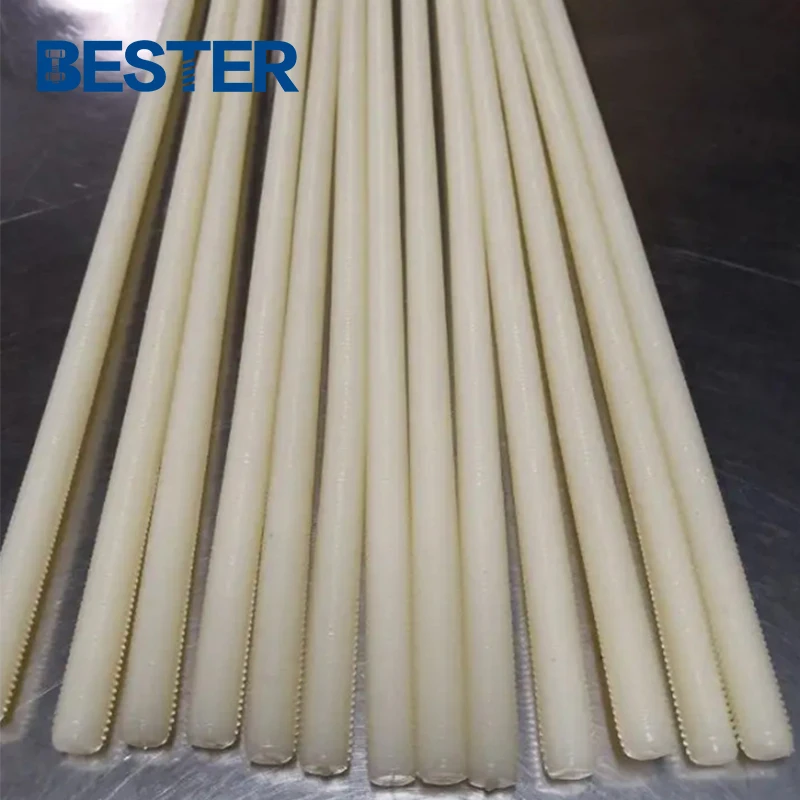 Factory low price DIN975 m9 white nylon pc plastic round threaded bar rod with fine thread