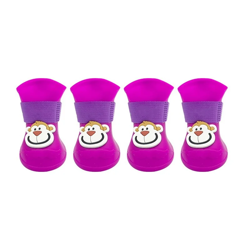 Hot Sell Nylon Neoprene Dog Boots Comfortable Non-slip Rubber Pet Rain Shoes Small Large Dog