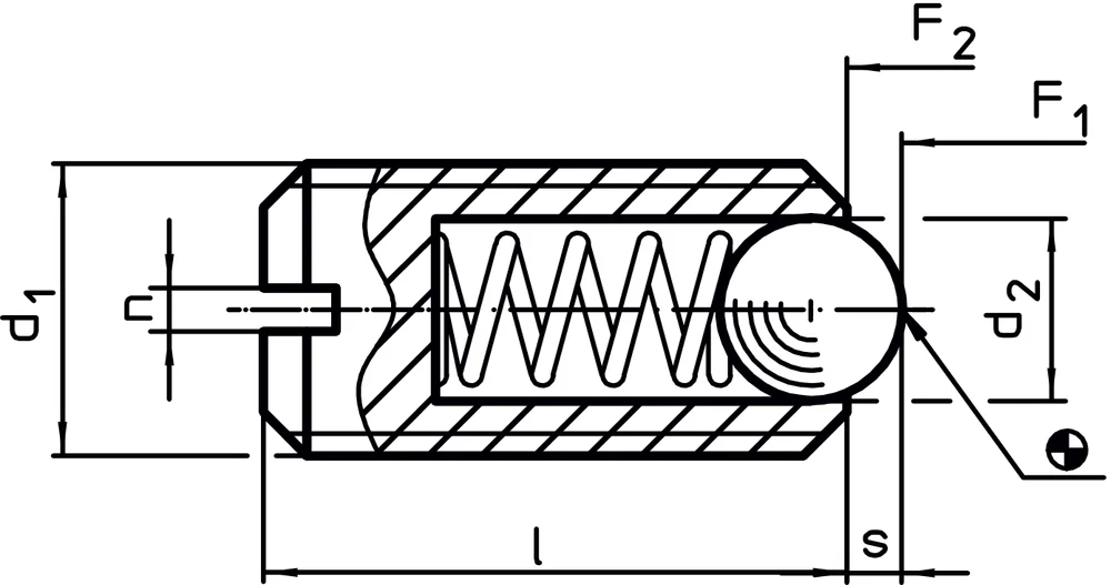 
CNC machining thermoplastic POM blue steel hardened ball locating applying plastic spring plunger 
