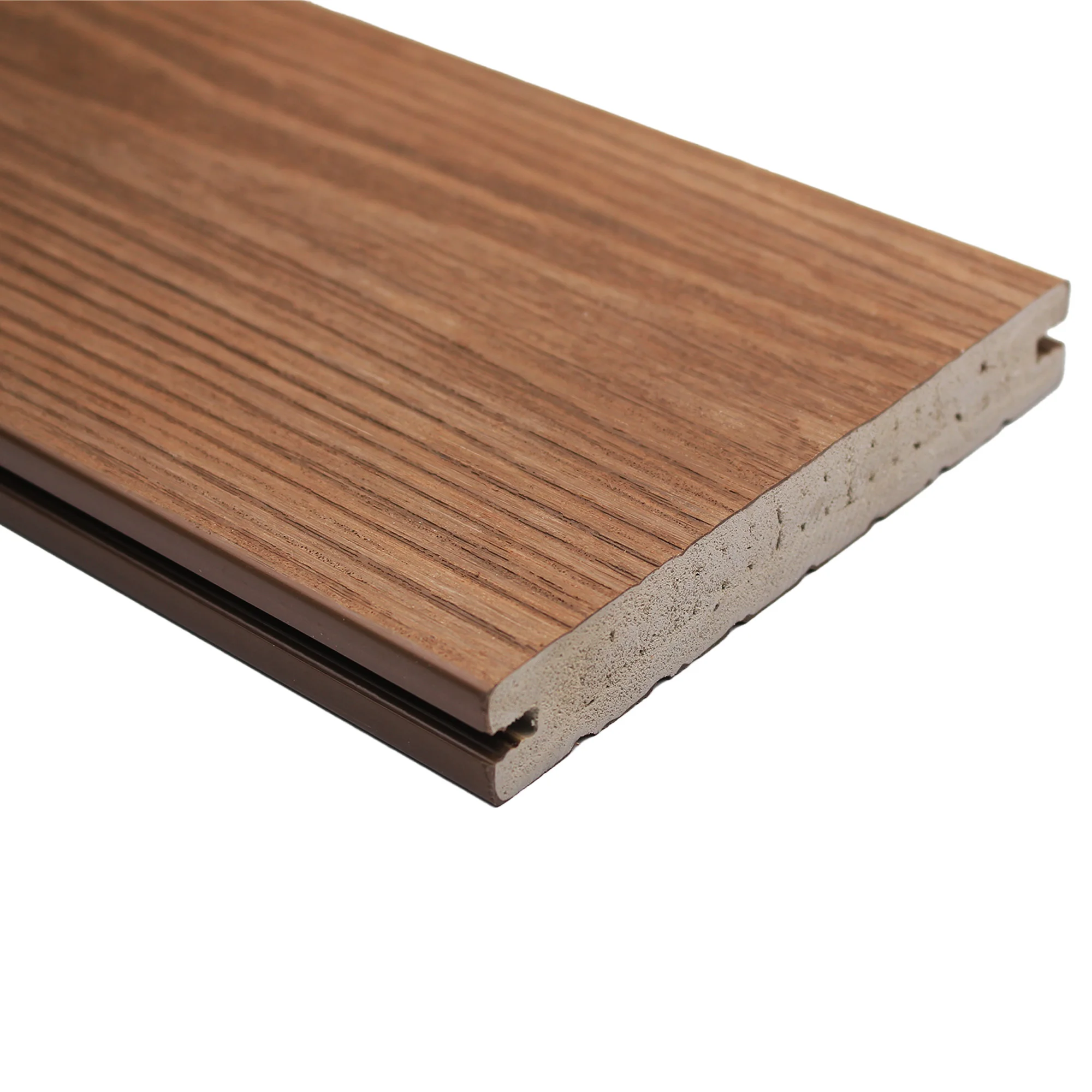 Customized color mould proof outdoor floor wood texture co-extrusion ASA foaming decking
