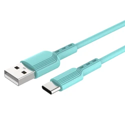 New super USB C Cable 2.4A Fast Charging Cable soft silicone USB Type C Charger fireproof Cable quick Charger Android cord