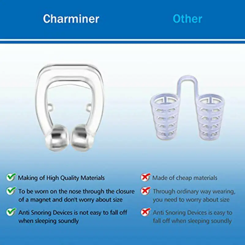 New Clipple Silicone Magnetic Anti Snore Stop Snoring Nose Clip Sleeping Aid US