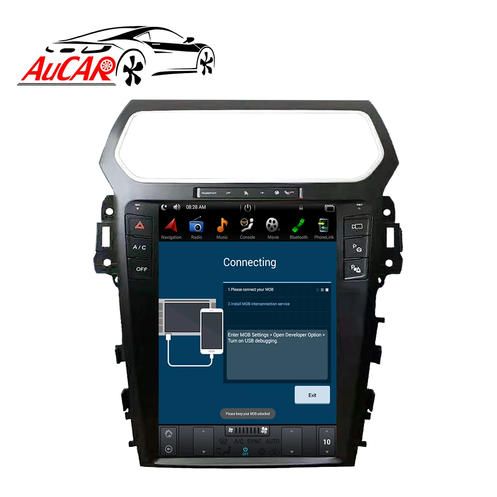  Автомагнитола AuCAR PX6 вертикальная 12 1 дюйма Android 9 0 для Ford Explorer 2011-19 стерео видео аудио GPS мультимедийный плеер головное