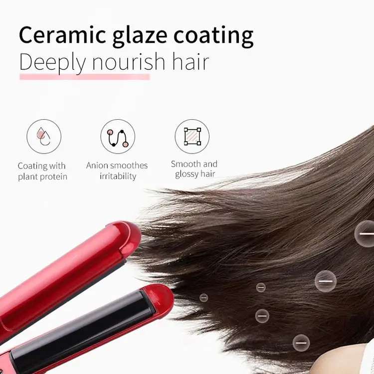 Hot Selling Private Label Ceramic Coating Hair Straightening Styling Tool Flat Iron Titanium Hair Straightener Curling Iron
