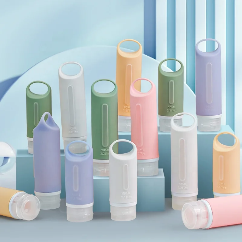 Renewable OEM Portable Travel Bottles Set Silicone Travel Shampoo Dispenser Skincare Container Travel Bottle