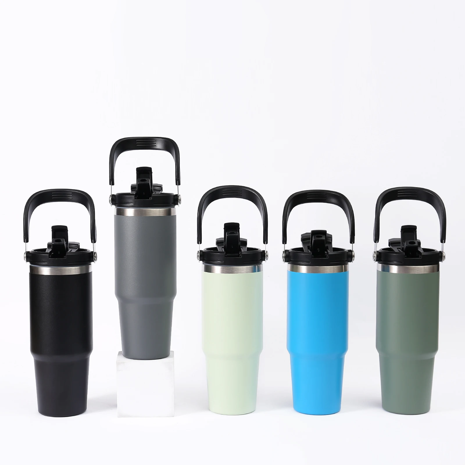 30 oz Vacuum Insulated Coffee tumbler Cup with 2-in-1 Lid and Straw Double Wall Stainless Steel Water Bottle Travel Mug
