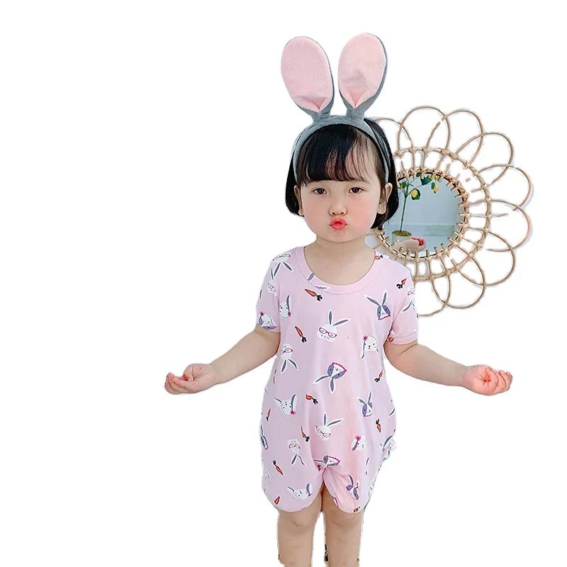 
Тонкая хлопковая детская пижама с милыми рукавами, пижама из органического хлопка для маленьких девочек, детские пижамы 
