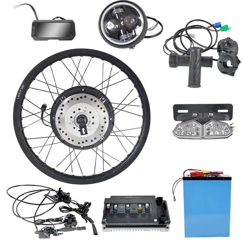 Electric motorcycle Conversion Kit Rear Hub Motor 6000 watt 72v 6000w Rear Wheel Motorcycle Kits