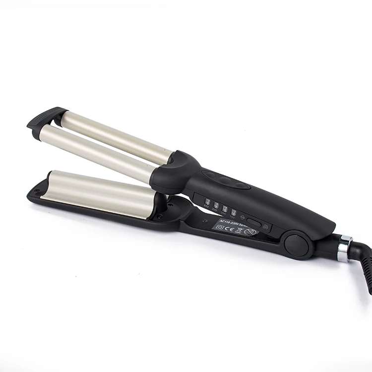 3 Barrel Hair Curling Iron Hair Crimper Professional Beach Wave Curling Crimping Iron Deep Waver Hot Tool