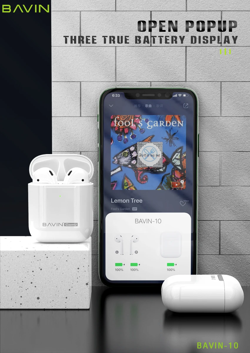 hot selling bavin-10 wireless headset 5.1 version high quality stable