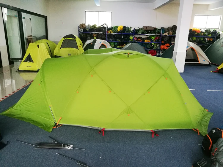 Private Label Professional Waterproof Folding Mountain Tent Windproof High Stability with Snow Skirt Alu Pole