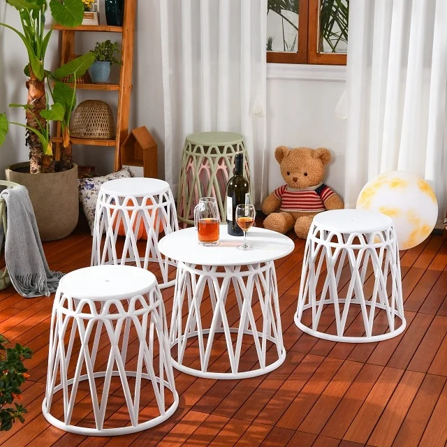 Chinese Factory Price Laundry Basket Stackable Chair Small Table All In One for Outdoor And Indoor