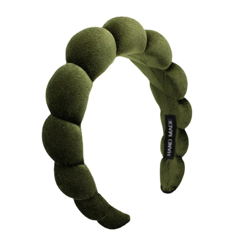 Оптовая продажа, модные женские повязки на голову CLARMER, фабричная настраиваемая ручная работа, бархатная ткань, твист, губчатая мягкая головная повязка для спа для женщин