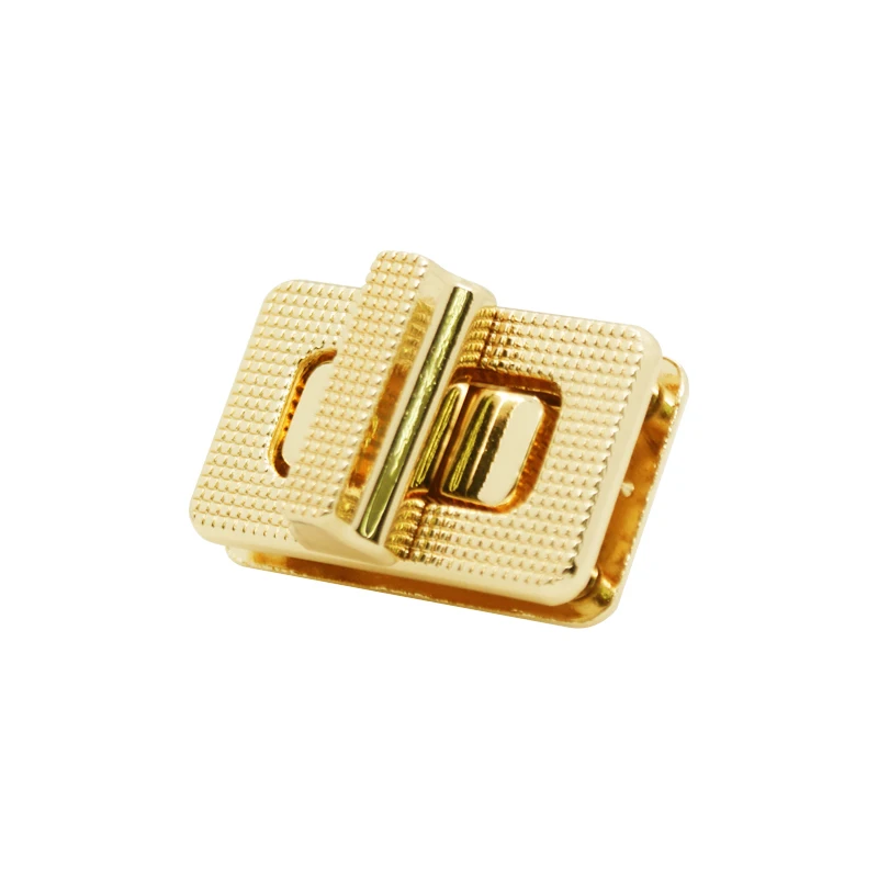 Lingzhen Wholesale Best Quality Magnetic Snap Lock Turn Twist Lock For Handbag  Purse Clasps Custom Gold Zinc Alloy Metal  Lock