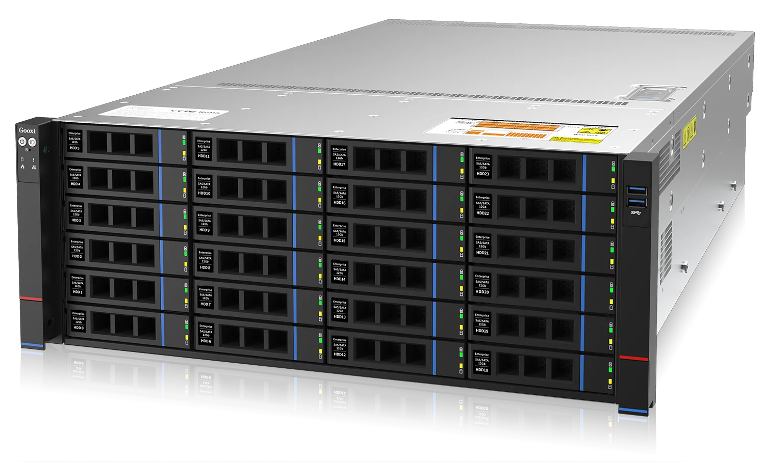 Gooxi rack server ASR401-D24RE 7551p 240GB/SATA/2.5'/SSD 16GB/DDR4/2933MHz/ecc  AMD server 4U 24bays
