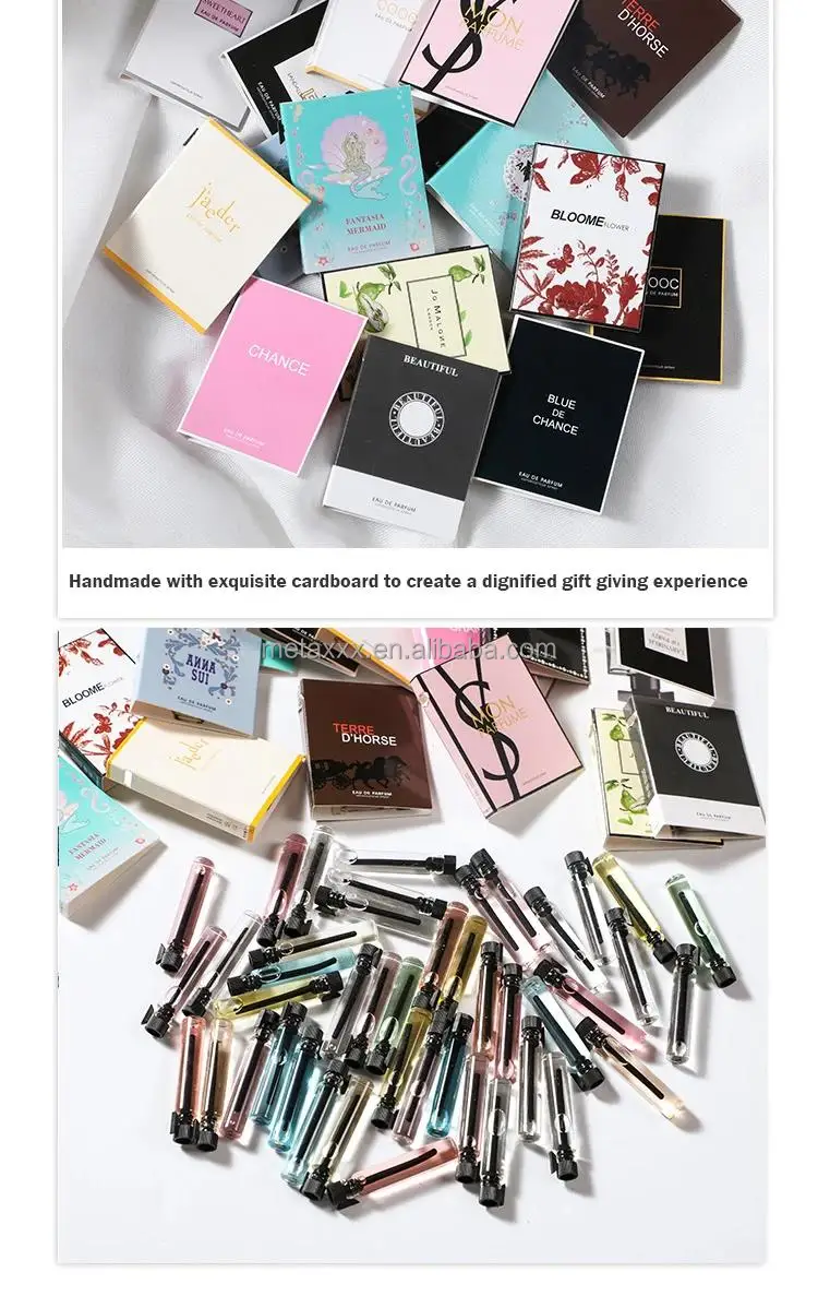 Card Perfume Sample 2ml Test Tube Mini Perfume Long Lasting For Men And Women