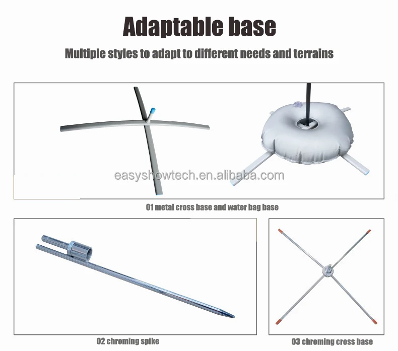 Aluminum Fiberglass Hight Quality Feather Fag Outdoor Custom Printed Banner with Metal Cross Water Bag Base