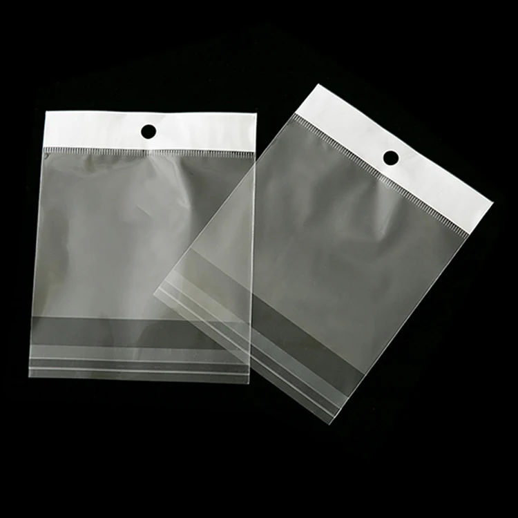 Transparent self-adhesive sealed plastic packaging bag resealable cellophane OPP fresh-keeping bag reusable gift bag