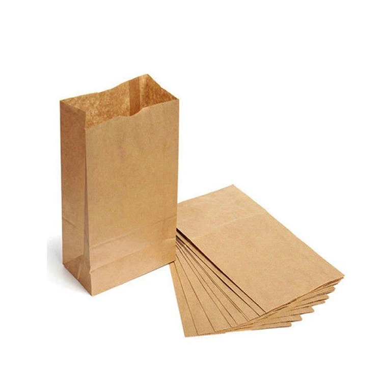 Manufacturers Food grade breakfast Recyclable Sos Brown Kraft Paper Bag With Your Own Logo