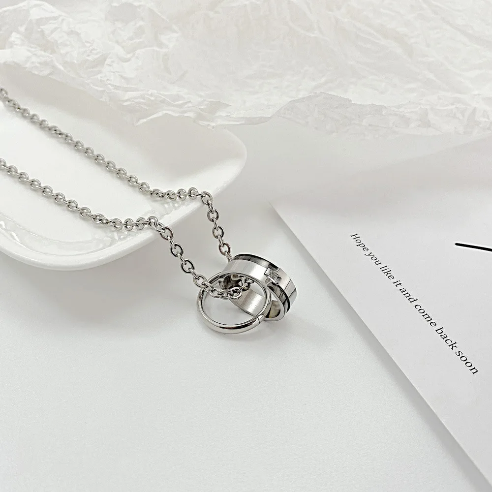 Japanese and South Korea autumn new love love necklace women net red trend temperament versatile titanium steel jewelry