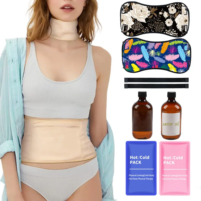 Natucare BSCI Reusable Autoimmune Castor Oil Pack Compress Detox Wrap To Reduce Belly Fat
