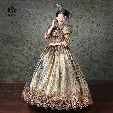 1 шт. женское длинное платье в стиле Викторианского рококо средневековое Marie Antoinete 330
