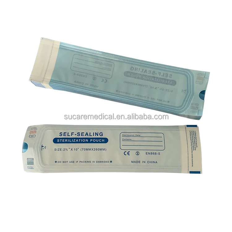 Self Sealing Sterilization Pouches 70x260mm Autoclave Sterilizing Bags for Dental Instruments