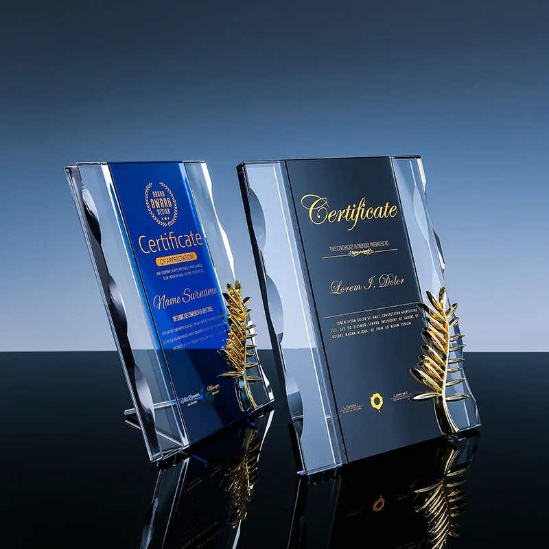 Crystal Trophy Crystal Trophy Blank Glass Plate Awards Factory Wholesale High Quality Crystal Trophy For Souvenir Gifts