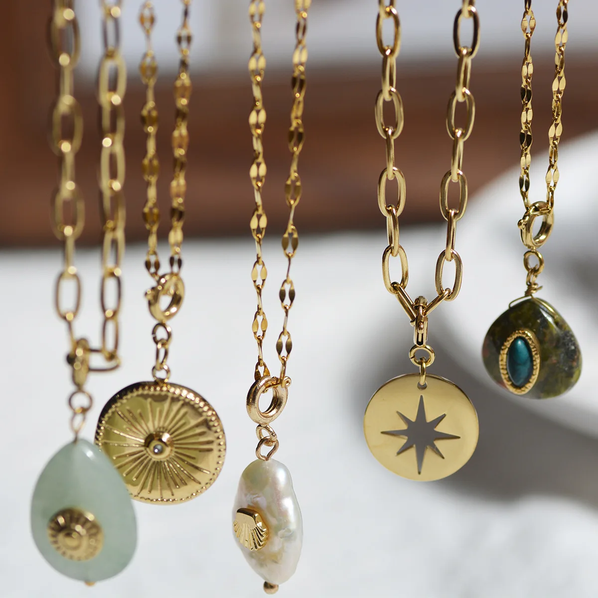 Manufacturer custom stainless steel charms New Arrivals women fashion pendent necklace engagement stainless steel jewelry