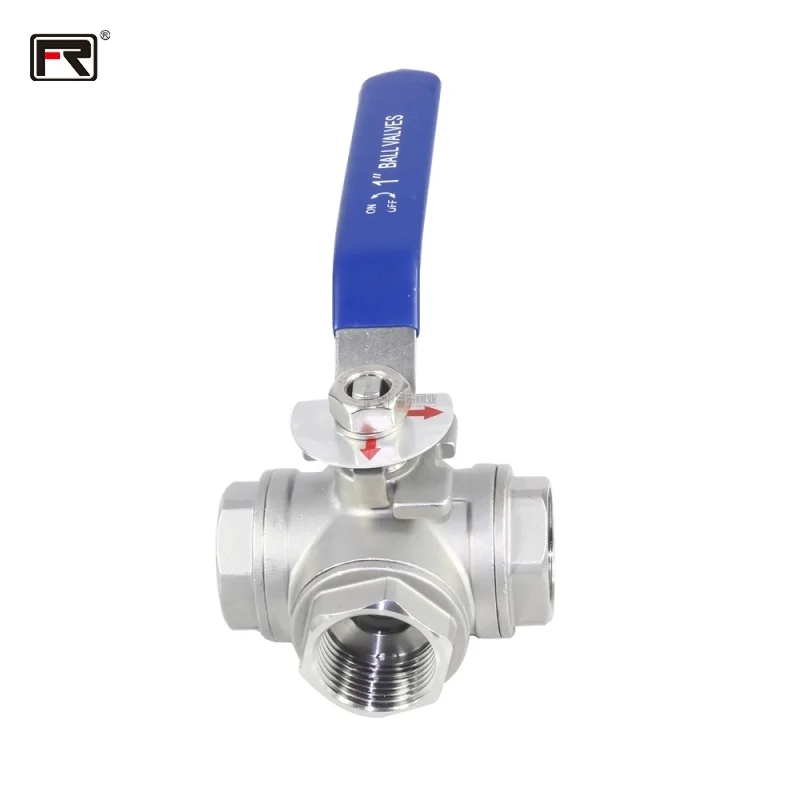 FURUI tru SUS304 DN8 three-way female threaded ball valve Soft seal L type T type 1000WOG Regulating Type flood and drain PN1.6