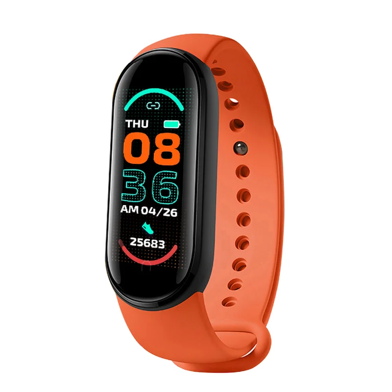 New Arrival M4 M5 M6 Android IOS Smart Bracelet Band IP65 Waterproof Heart Rate Smart Wristband Watch M6 Fitness Smartband